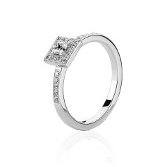 Vigselring Guldbolaget Unify 5511-2K med diamant i 18 k guld.