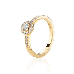 Vigselring Guldbolaget Unify 5511-2,1K med diamant i 18 k guld.