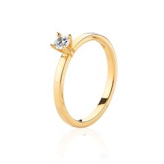 Vigselring Guldbolaget Unify 5502-2K med diamant i 18 k guld.