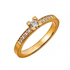 Vigselring Olympen VB61 Bellona med diamant i 18 k guld.