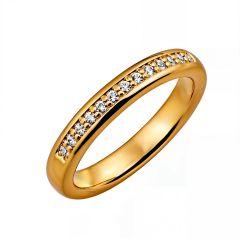 Vigselring Olympen VB67 Juno med diamant i 18 k guld. 