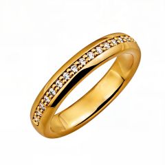 Vigselring Olympen VB69 Luna med diamant i 18 k guld.