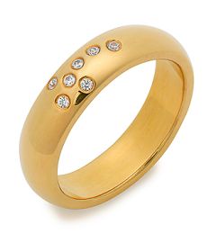 Vigselring Star 102-5 1.7. med diamant i 18 k guld,