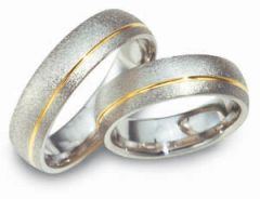 Vigselring Flemming Uziel Vogue, 21119/6 i silver med 18 k guldinlägg.