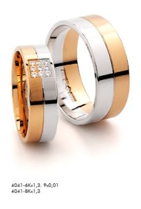 Vigselring Guldbolaget Choice Design 4041-8K med diamant i 18 k guld.