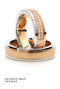 Vigselring Guldbolaget Choice Design 4047-6K med diamant i 18 k guld.