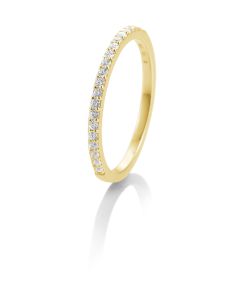 Vigselring Saint Maurice Memoire 41- 85902 Gul med diamant i 18 k guld.