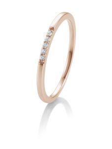 Vigselring Saint Maurice Memoire 41- 88018 Rosa med diamant i 18 k guld.