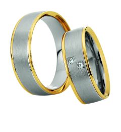 Vigselring Saint Maurice Preciousline 81622/23 med diamant i 18 k guld.