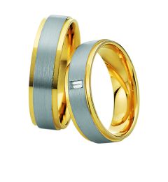 Vigselring Saint Maurice Preciousline 81626/27 med diamant i 18 k guld.