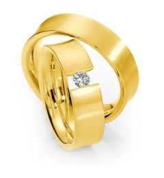 Vigselring Saint Maurice Pas De Deux, 81274/75gg med diamant i 18 k guld.