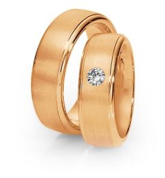 Vigselring Saint Maurice Pas De Deux, 81276/77rg med diamant i 18 k guld.