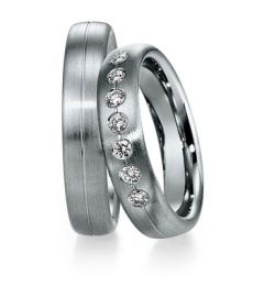 Vigselring Saint Maurice Platin, 85213 med diamant i platina 950.