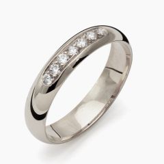 Vigselring Flemming Uziel Signo B003 i silver med cubic zirkonia.