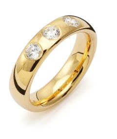 Vigselring Flemming Uziel Signo B039 i 18 k guld med diamanter.