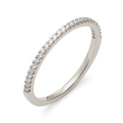 Vigselring Flemming Uziel Stella B083 med cubic zirconia i palladium.