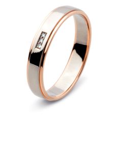 Vigselring Flemming Uziel Lovely 72466 med diamant i 18 k guld.