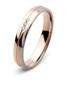 Vigselring Flemming Uziel Lovely 72467 med diamant i 18 k guld.