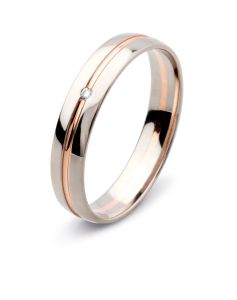 Vigselring Flemming Uziel Lovely 72468 med diamant i 18 k guld.