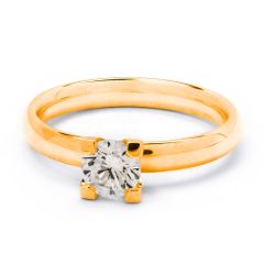 Vigselring Olympen Diago 010 med 0,60 ct. LG diamant i 18 k guld.