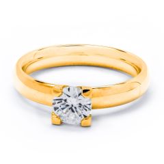 Vigselring Olympen Diago 011 med 0,75 ct. LG diamant i 18 k guld.