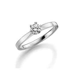 Vigselring Schalins Donau med 0,30 ct. diamant i 18 k vitguld.
