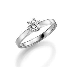 Vigselring Schalins Donau med 0,40 ct. diamant i 18 k guld.