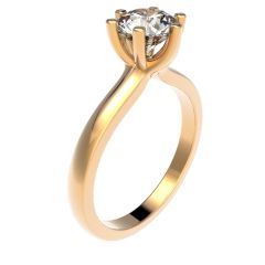 Vigselring Flemming Uziel Divine Freja B218-040 med diamant i 18 k guld.