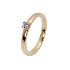 Vigselring Flemming Uziel ICE-110 med en 0,10 ct. diamant i 18 k guld.