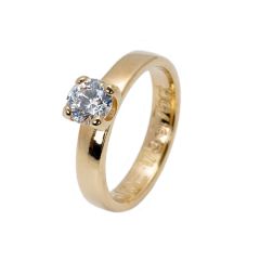 Vigselring Flemming Uziel ICE-175 med en 0,75 ct. diamant i 18 k guld.