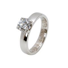 Vigselring Flemming Uziel ICE-200 med en 1,00 ct. diamant i 18 k vitguld.