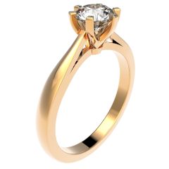Vigselring Flemming Uziel Divine Idun B217-040 med diamant i 18 k guld.