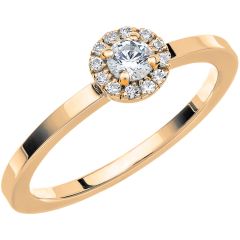 Vigselring Schalins Love 03 med diamant i 18 k guld.