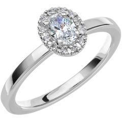 Vigselring Schalins Love 06 med diamant i platina 950.