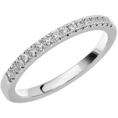 Vigselring Schalins Love 09 med diamant i 18 k vitguld.