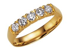 Vigselring Schalins Mountain, Rocky med 0,50 ct. diamant i 18 k guld.