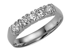 Vigselring Schalins Mountain, Rocky med 0,50 ct. diamant i 18 k vitguld.