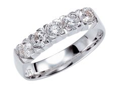 Vigselring Schalins Mountain, Rocky med 0,75 ct. diamant i 18 k vitguld.