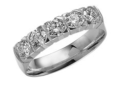 Vigselring Schalins Mountain, Rocky med 1,00 ct. diamant i 18 k vitguld.