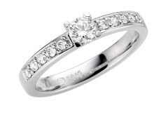 Vigselring Schalins Norrsken Himla i 18 k guld med 0,45 ct. diamanter.
