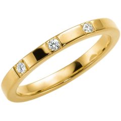 Vigselring Olympen Passion, 237-2,5 3.3 i 18 k guld med glänsande diamanter.