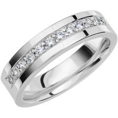 Vigselring Store Collection by Schalins PK4 med diamant i 18 k guld.