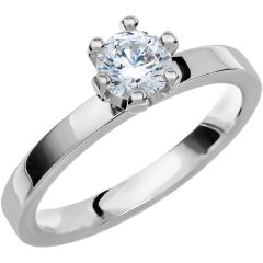 Vigselring Store Collection by Schalins PK61 med diamant i platina 950.