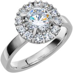 Vigselring Store Collection by Schalins PK71 med diamant i 18 k guld.