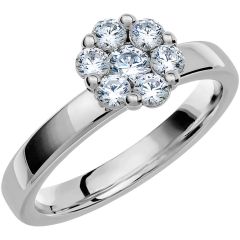 Vigselring Store Collection by Schalins PK74 med diamant i 18 k guld.