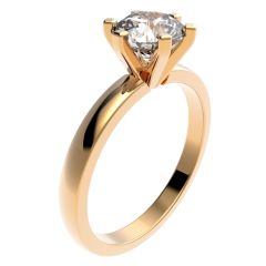 Vigselring Flemming Uziel Divine Saga B219-100 med diamant i 18 k guld.