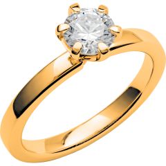 Vigselring Schalins Love 15 med LG-diamant i 18 k guld.