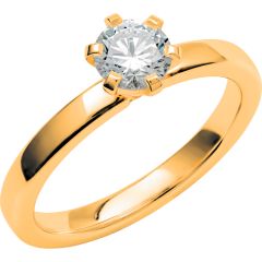 Vigselring Schalins Love 16 med LG-diamant i 18 k guld.