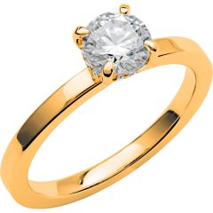 Vigselring Schalins Love 17 med diamant i 18 k guld.