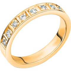 Vigselring Schalins New Collection Sierra i 18 K guld med 0,24 ct. diamant.